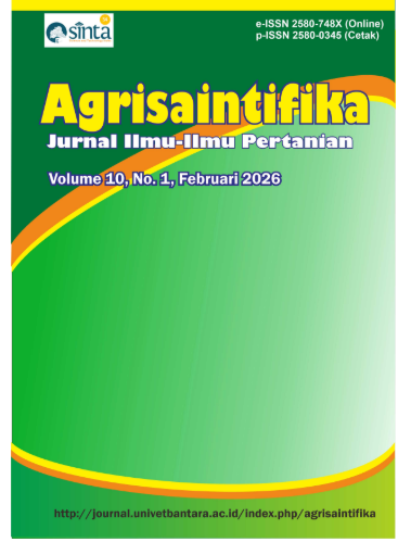 Agrisaintifika : Jurnal Ilmu - Ilmu Pertanian